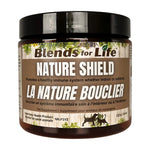 Jar of Blends for Life Nature Shield pet supplement. 110 grams.