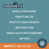 Dogginstix Braided Lamb Collagen Dog Treat